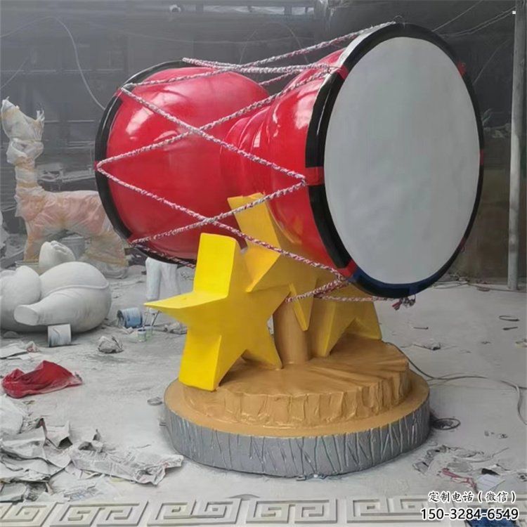 手拍鼓雕塑觀賞型，標(biāo)識雕塑，紀念不銹鋼手拍鼓雕塑展品