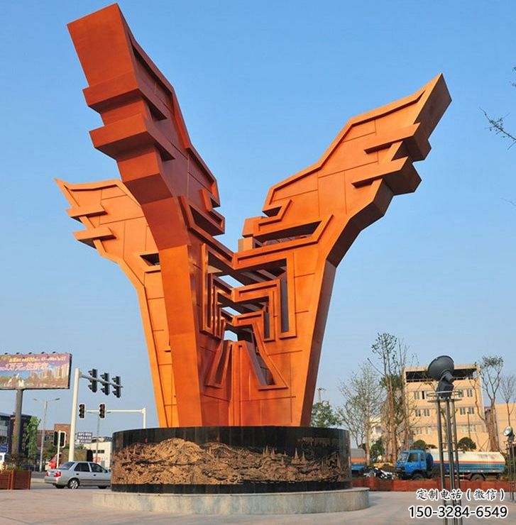 韶關(guān)城市精神堡壘雕塑，抽象建筑元素，廣場(chǎng)景觀雕塑小品