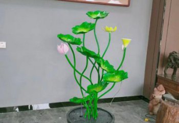 云巖荷花雕塑異型優選，城市裝飾，展示荷花雕塑定做