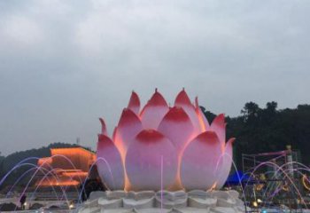 清鎮蓮花雕塑廠家，景區雕塑，水景蓮花噴泉雕塑精選