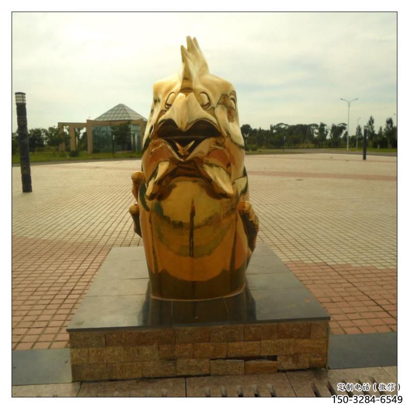 天心不銹鋼生肖雕塑，鍍鈦工藝，公園廣場戶外擺放