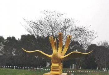 長春鳳凰雕塑選用，美陳雕塑，鑄銅鳳凰雕塑工藝廠家
