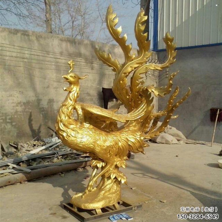 朝陽(yáng)鳳凰雕塑廠家，鍛造工藝，銅鳳凰雕塑廠家承接