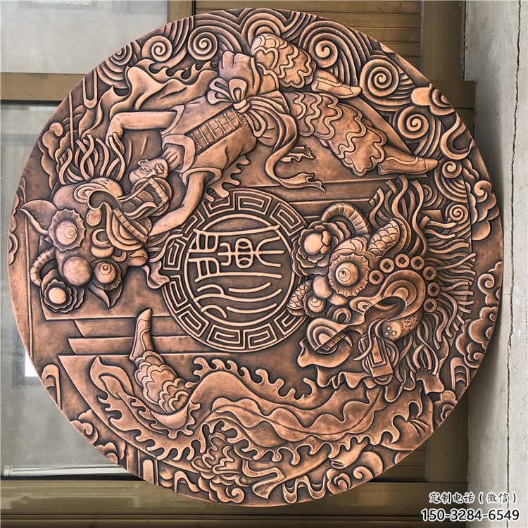 小店戶外浮雕供求，村標概念，鍛銅浮雕制作廠家