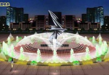 大武口水景搖擺噴泉雕塑，循環(huán)噴水模式噴泉雕塑加工