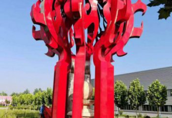 城北火球雕塑，精神堡壘火球雕塑落地展示
