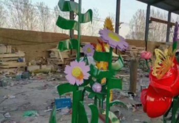 咸陽茉莉花雕塑訂做，城市雕塑，不銹鋼茉莉花雕塑廠
