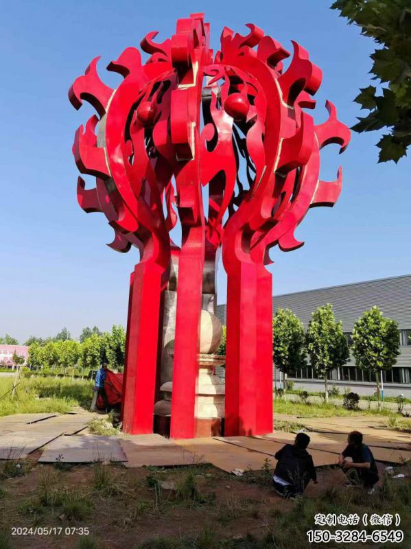綿陽(yáng)火球雕塑，精神堡壘火球雕塑落地展示