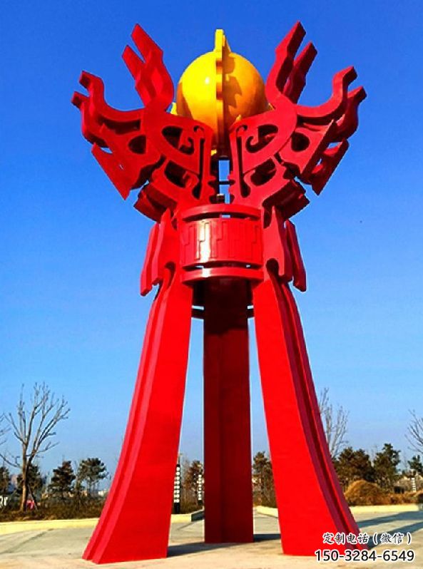 喀什精神堡壘火球雕塑，城市建筑雕塑，創(chuàng)意藝術(shù)設(shè)計
