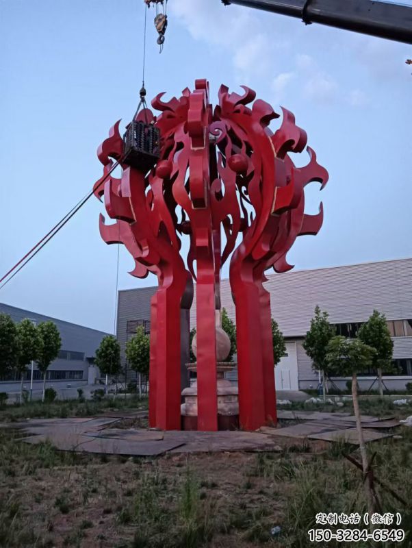 九龍坡火球雕塑，精神堡壘火球雕塑落地展示