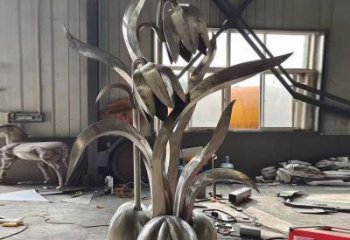 日喀則木棉花雕塑制造商，城市雕塑，不銹鋼木棉花雕塑廠家