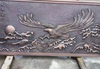 大理老鷹浮雕訂做，景區雕塑，鍛銅動物浮雕定價