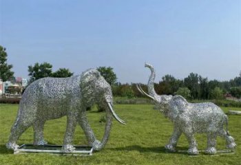 溫州鏤空大象雕塑制造商，動物擺件，透雕大象雕塑定制
