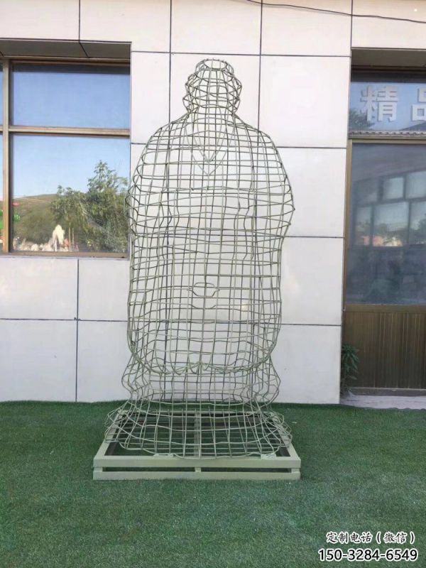萬盛鏤空孔子雕塑訂做，景區雕塑，鐵藝古代人物雕塑定價